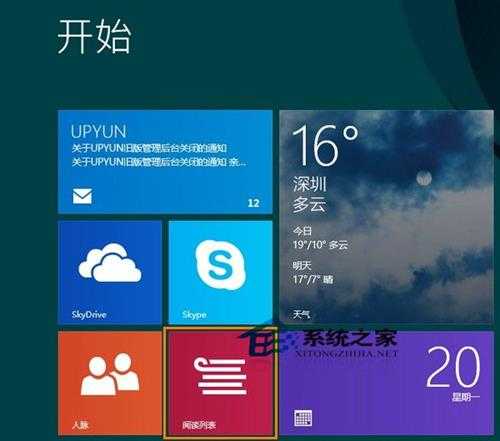 Win8系统下IE11浏览器如何将页面保存到阅读列表