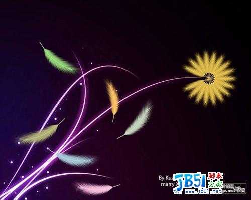 巧用Photoshop滤镜制作羽毛花