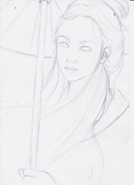 photoshop 鼠绘梅花丛中的古典美女