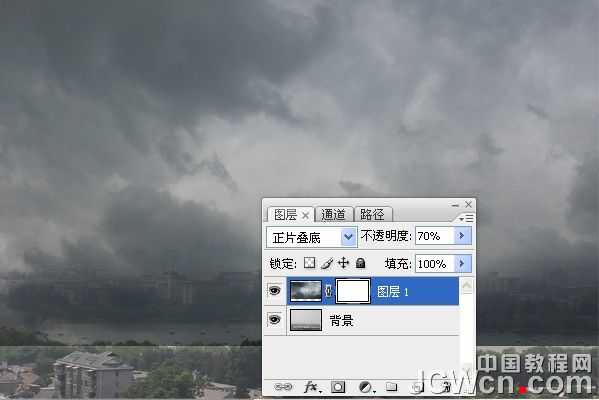 photoshop合成战火中超酷的女刀客效果