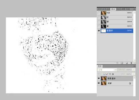 photoshop利用通道选区快速为人物脸部消除斑点
