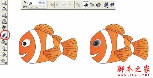 Coreldraw绘制海底总动员之小鱼Nemo