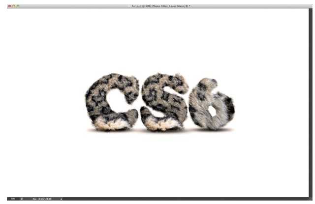 PhotoShop(PS)设计打造出非常酷的毛茸茸字体效果实例教程
