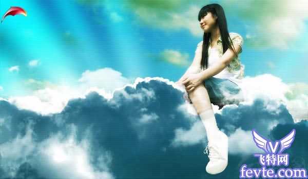 如何用PS合成云端上的女孩