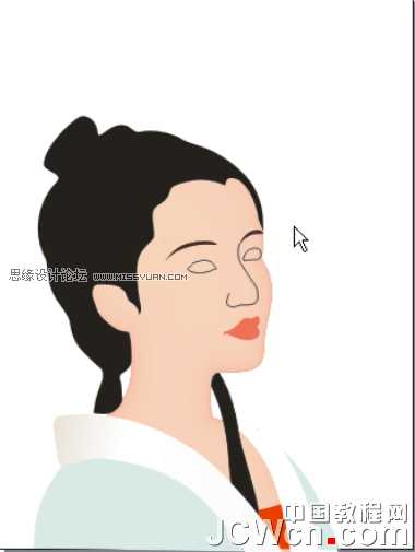 CorelDRAW鼠绘教程:绘制宋代女词人李清照