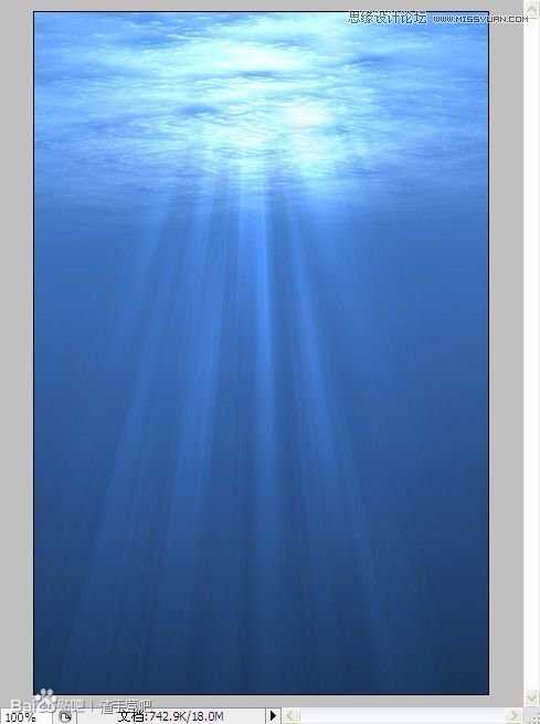 Photoshop合成在深海底的美人鱼海报效果