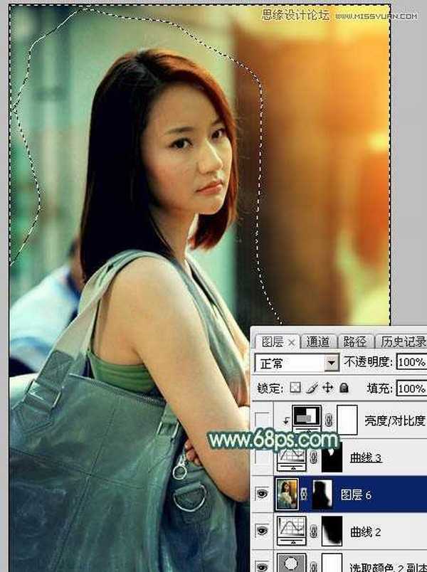 使用Photoshop给美女人像添加怀旧漏光效果