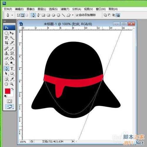 如何画qq企鹅?ps路径工具绘制qq企鹅方法