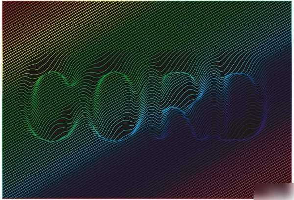 CDR制作伪三维丝弦浮凸效果插件