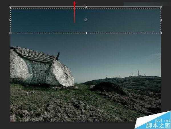 Photoshop合成冷色风格的破损巨石人脸场景效果图