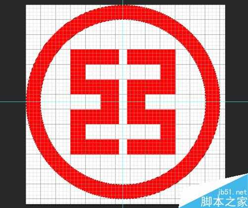 用photoshop制作一个工商银行图标