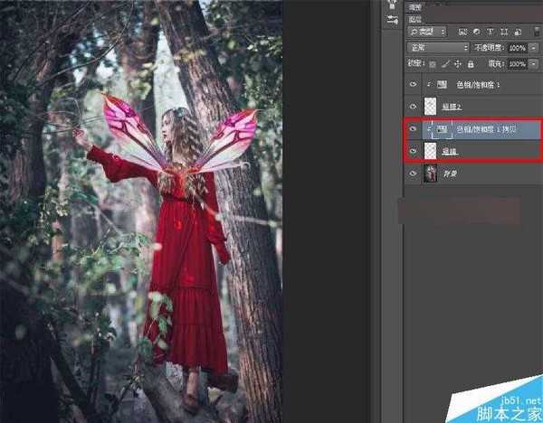 Photoshop调出唯美的森林人像童话梦境效果