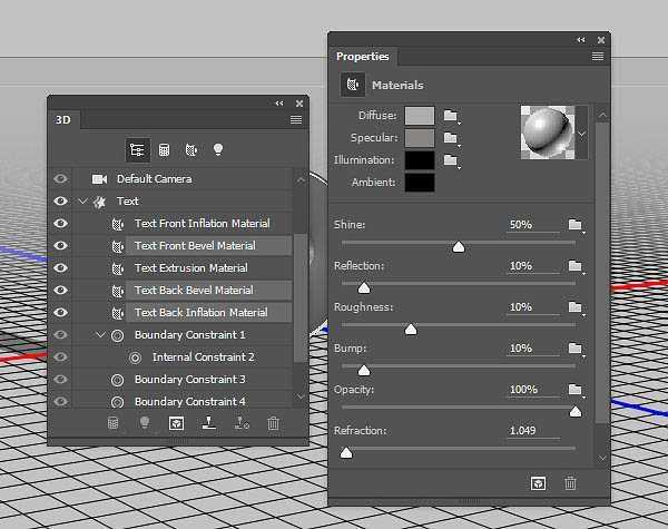 PS利用3D工具制作细腻的浮雕花纹立体字教程