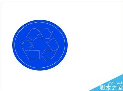 photoshop利用自定形状工具制作公共标志