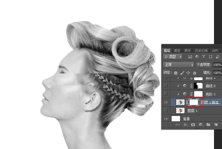 ps怎么将图片合成轻柔飘逸的黑白烟雾头像效果?