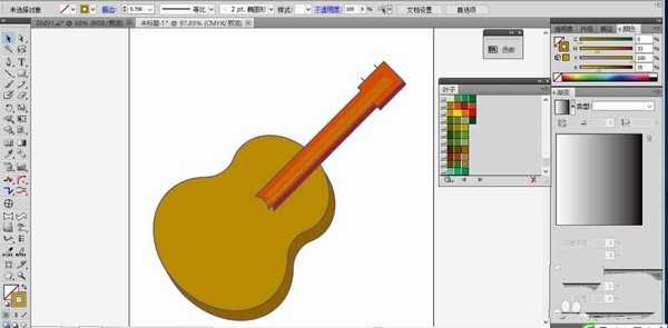 ai怎么绘制吉他素材? ai吉他画法