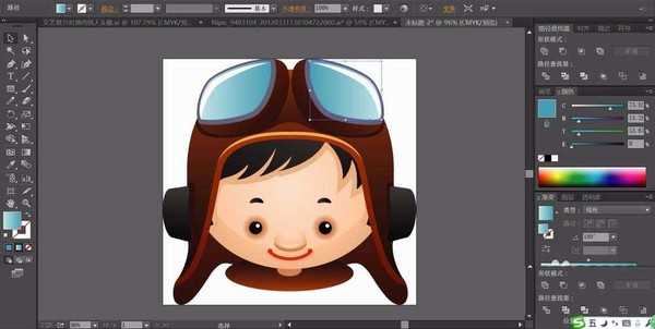 ai怎么设计卡通的儿童头像? ai画戴飞行帽儿童头像的教程
