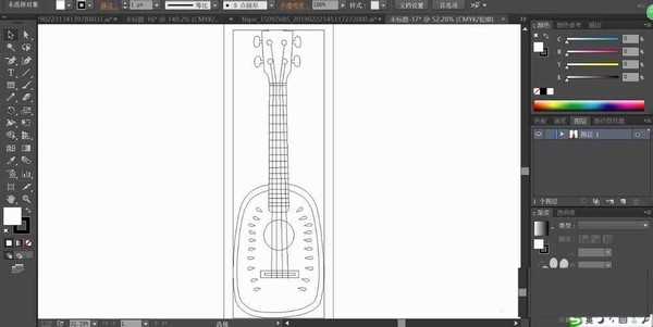 ai怎么绘制西瓜形象的吉他设计图?