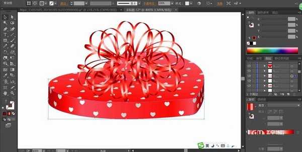 ai怎么绘制心形礼盒? ai设计漂亮礼品盒的教程