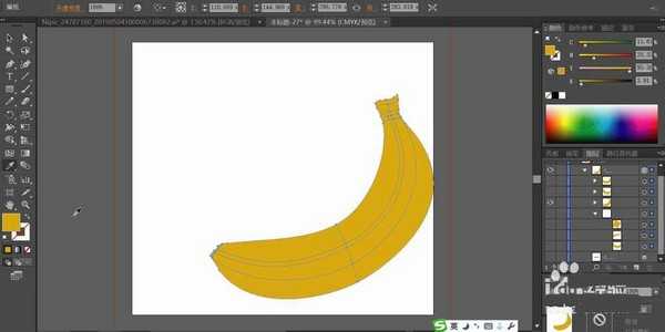 ai怎么手绘扁平化的香蕉? ai画香蕉的教程