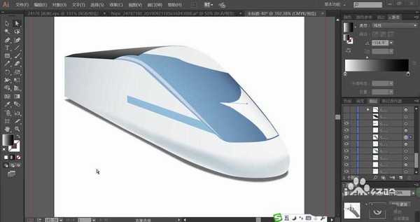 ai怎么画高铁图标? ai列车头图片的画法