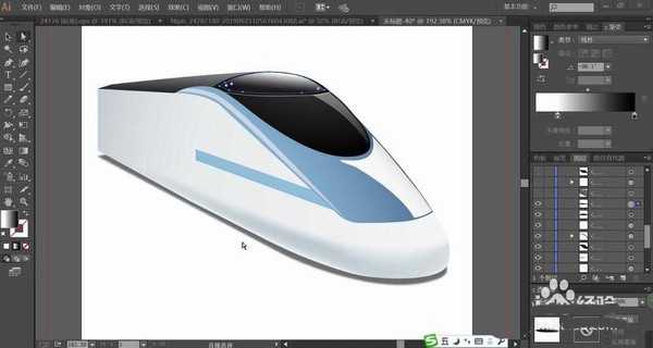 ai怎么画高铁图标? ai列车头图片的画法
