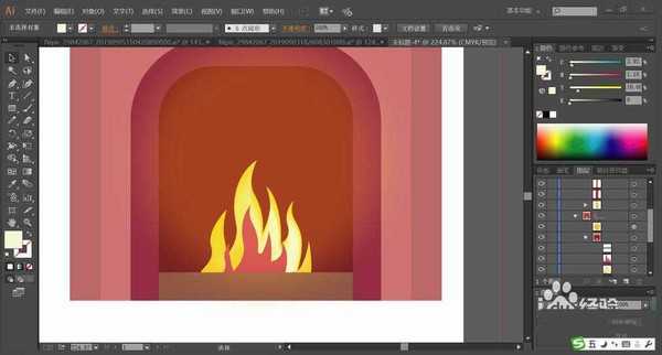 ai怎么绘制扁平化的火炉? ai火炉的画法