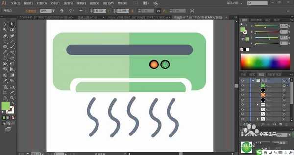 ai怎么手绘空调图标? ai绘制空调矢量插画的教程