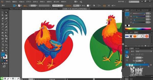 ai怎么设计漂亮的大公鸡图标? ai大公鸡logo的画法