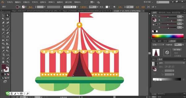 ai怎么设计马戏团素材插画? ai马戏团矢量素材的画法