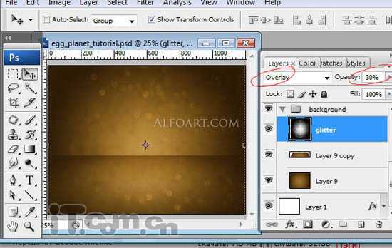photoshop 合成带有地图图案的玻璃蛋